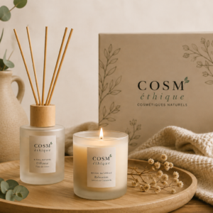 Bougie naturelle Cosm’éthique pour le bien-être à la maison